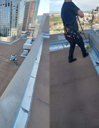commercial roof before and after