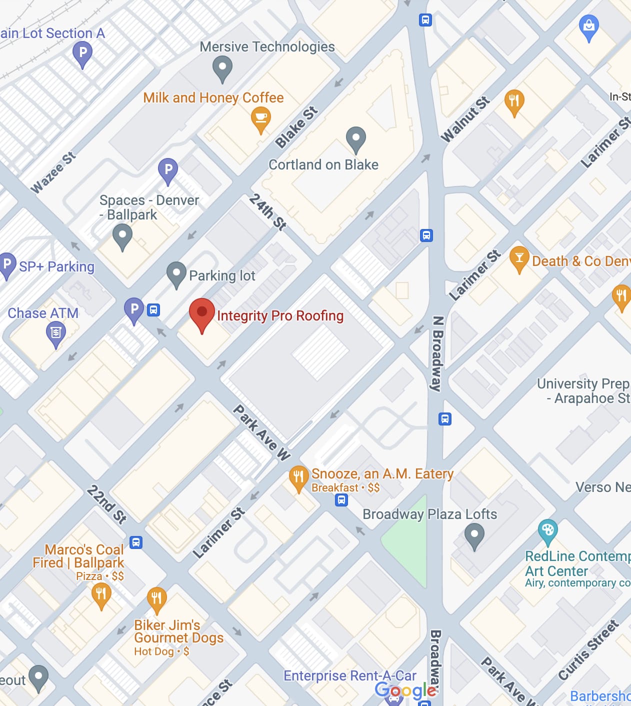 Integrity Pro Roofing Location Map